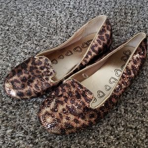 NWOT Children's Place Sequin Leopard Flats